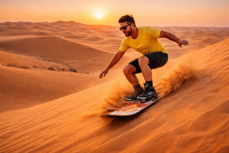 Sandboarding in Morning Desert Safari