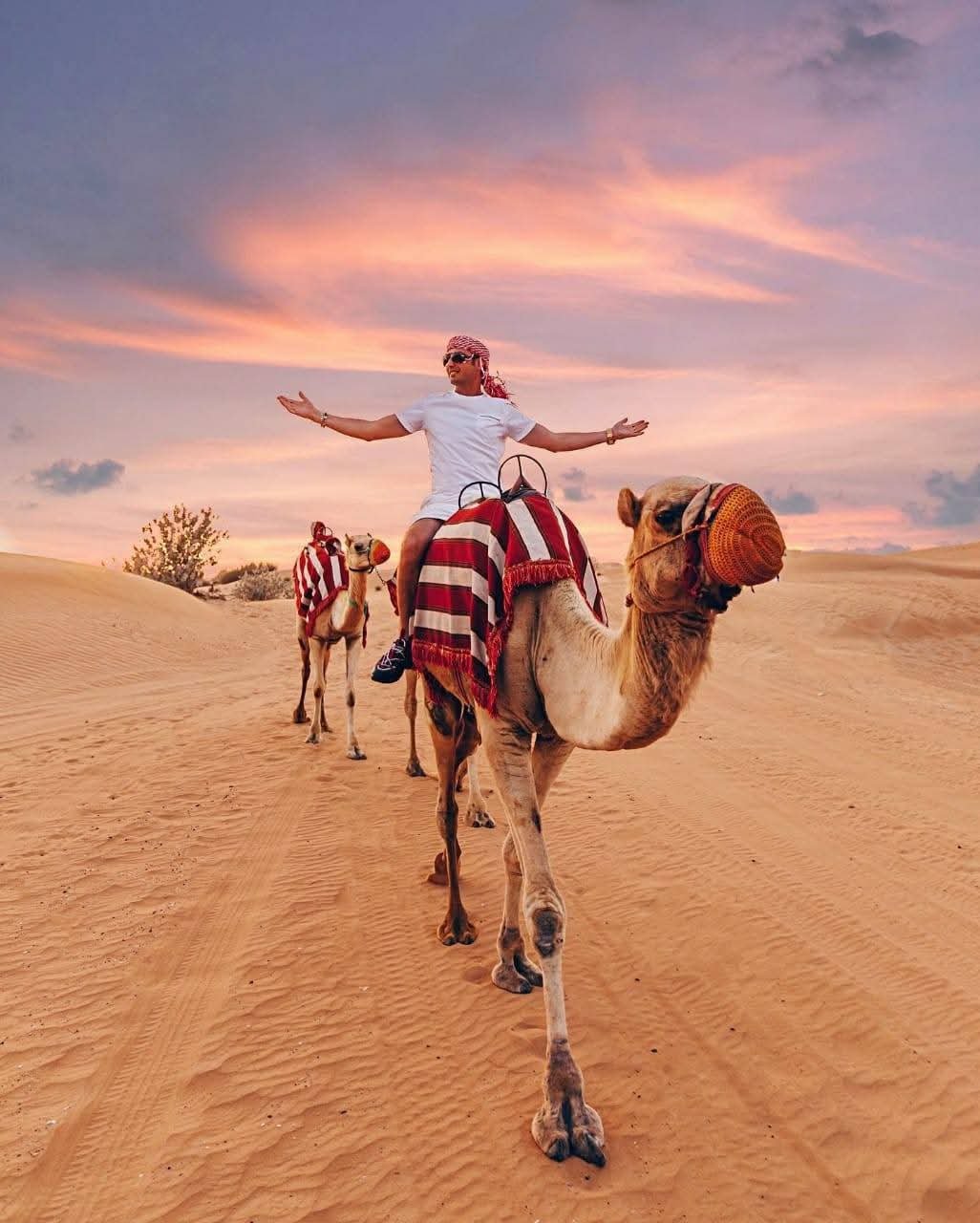 Camel ride experience in Morning Desert Safari Abu Dhabi