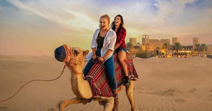 Camel ride experience in Morning Desert Safari Abu Dhabi