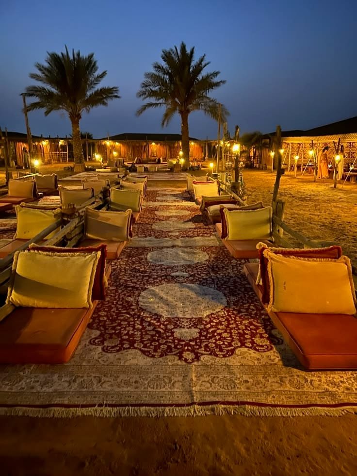 Desert camp after the ride — camel ride Abu Dhabi