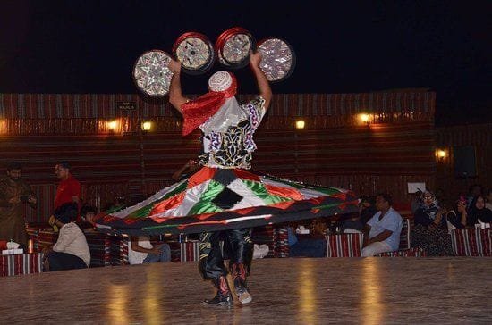 LED Tanoura show desert camp Abu Dhabi
