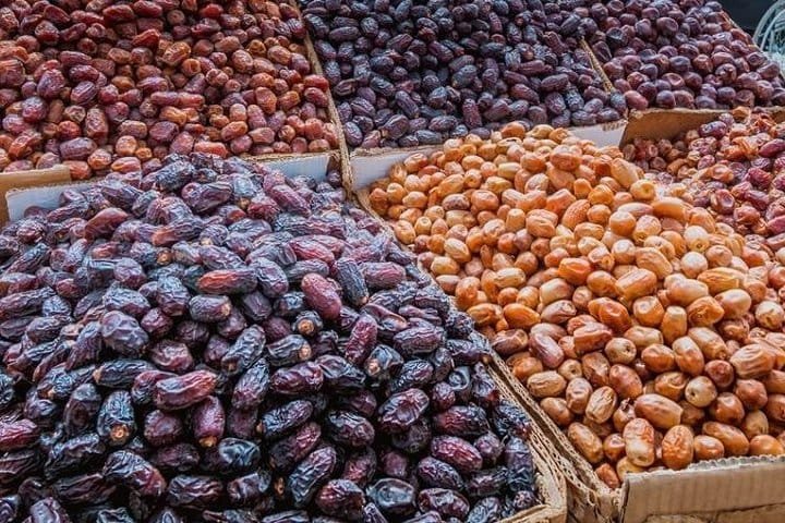 Abu Dhabi Dates Market Trays of fresh dates at the Abu Dhabi Dates Market, a stop on the city tour