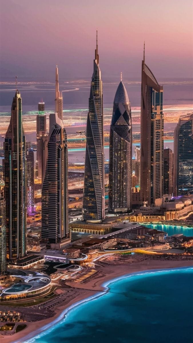 Etihad Towers at Sunset — Abu Dhabi City Tour