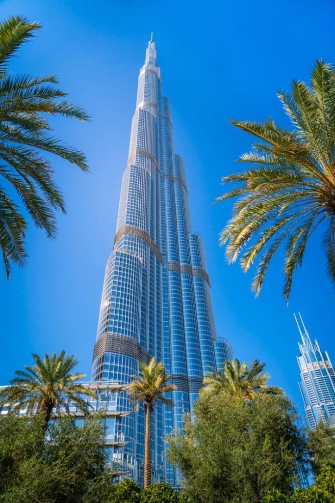 Burj Khalifa, the world's tallest building, rising over Dubai