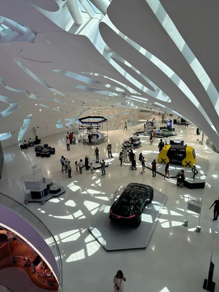 Futuristic interior of the Museum of the Future in Dubai