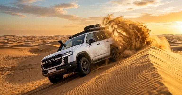 Toyota Land Cruiser dune bashing on the VIP Dubai desert safari